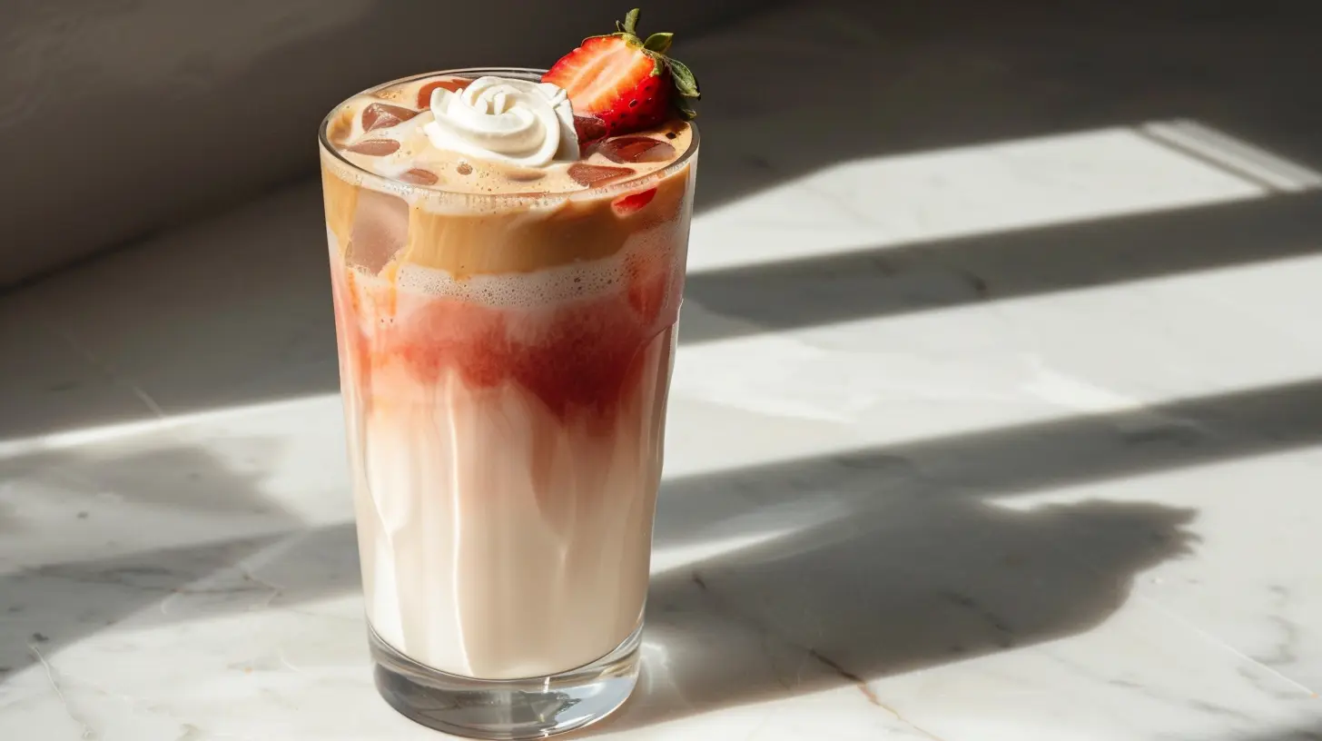 Yaz Ferahlığı Bardağınızda: Ev Yapımı Iced Strawberry Latte (Çilekli Soğuk Latte) Tarifi